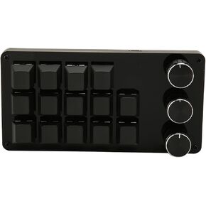 14 Keys, 3 Knobs, Programmable Blue Switch, Hot Swappable, Gaming Keypad for Computer with Macro Programming