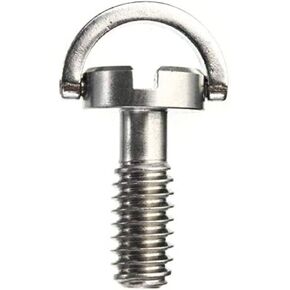 Yosoo Stainless Steel Flat Head D Shaft D Ring 1/4" Mounting Screw Adapter for DSLR Camera/Tripod/Monopod/QR Quick Release Plate(Type 2)
