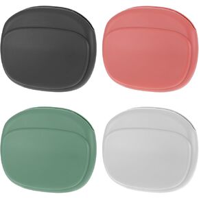4 Pcs Silicone Headphone Organizer Portable Data Cable Storage Case Small Earphone Organizer Bag Mini Key Pouch Box Sleek Soft Coin Purse Travel Accessories for Home Office Workplace