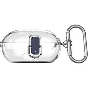 [Upgrade Lock] Case for Beats Solo Buds, VAEKNVG Shock-Absorbing Protective Armor Cover for Beats Solo Buds Accessories, TPU Hard Shell with Carabiner & Lanyard (Clear)