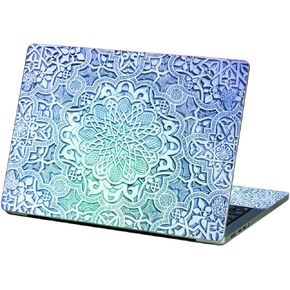 MightySkins Glossy Glitter Skin Compatible with Apple MacBook Pro 16" (2021) - Carved Blue | Protective, Durable High-Gloss Glitter Finish | Easy to Apply and Change Styles | Made in The USA