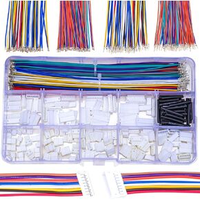 Mini Micro ZH 1.5mm Connector Assortment Kit, Compatible with JST-ZH 1.25 2P 3P 4P 5P 6P 7P 8P 9P 10P Male Female Micro Connector with Premium 28AWG Pre-Crimped Cables (KS-ZH-MF)