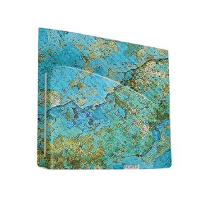 Carbon Fiber Gaming Skin Compatible with Sony Disc Drive for PS5 Digital Edition Consoles - Teal Marble - Premium 3M Vinyl Protective Wrap Decal Cover | Crafted in The USA by MightySkins