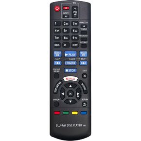 N2QAYB001031 Replaced Remote fit for Panasonic Blu-Ray Disc Player DP-UB420 UB820 BDT270 DMP-BDT271 DMP-BDT175 DMP-BDT271 DMP-BDT174 DMP-BDT171 DMP-BDT170 DMP-BDT166 DMP-BDT165 DMP-BD833 DMP-BD83