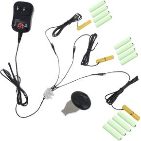 100-240V to 3V-12V Adjustable Power Supply AAA Battery Eliminators AC-DC Adapter LR03/AM4/AAA Dummy Battery for Toy Remote Controls LED Lamp