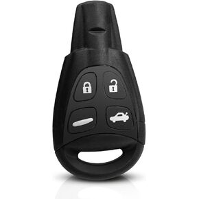 Key Fob Remote Replacement Fit for Saab 9-3 9-5 2003-2011, 4 Buttons 433MHZ ID46 Chip Keyless Entry Remote Control Replace 12783781, FCC ID: LTQSAAM433TX