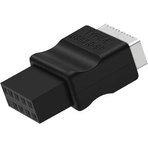 COMeap USB 2.0 to USB 3.2 Gen 1 Header Extension Adapter for Mainboard with Type E Key-A Female Front Panel Socket to 9 Pin Header Internal Conversion Adapter Black