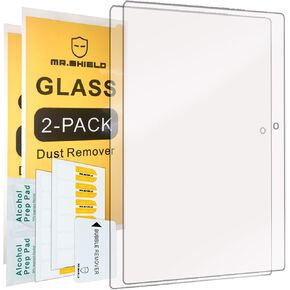 Mr.Shield [2-PACK] Designed For Lenovo Tab 2 A10-70 10.1 Inch [Tempered Glass] Screen Protector [0.3mm Ultra Thin 9H Hardness 2.5D Round Edge] with Lifetime Replacement