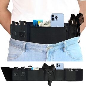Belly Band Holster for Concealed Carry, Gun Holsters for Men & Women, Waist Holster for Most Pistols, Fit Glock 17-43 Ruger S, Ruger Lcp, S&W M&P 40 Shield Bodyguard, Beretta, 1911 and Revolvers