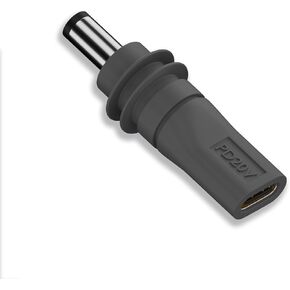 USB-C to DC 5.5x2.1mm Power Adapter, 100W PD Waterproof Connector, Barrel Jack Replacement for Starlink Mini