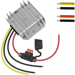 YRDZXG12V/24V to 5V10A 50W Buck Converter with Fuse Voltage Regulator Voltage Reducer Power Converter Waterproof Transformer Electric Power converters