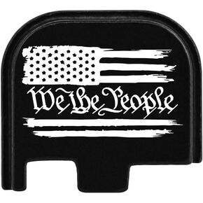 Laser Engraved Anodized Aluminum Rear Cover Slide Back Plate for 9mm Glock 43X & 48 and 43X MOS 48 MOS - Replace The Original Plastic Plate - Choose Your Design