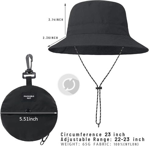 Bucket Hat Foldable Boonie Hat UPF 50+ Sun Protection for Urban Outdoor Beach Fishing Summer Safari Hiking Men Women in Kuwait