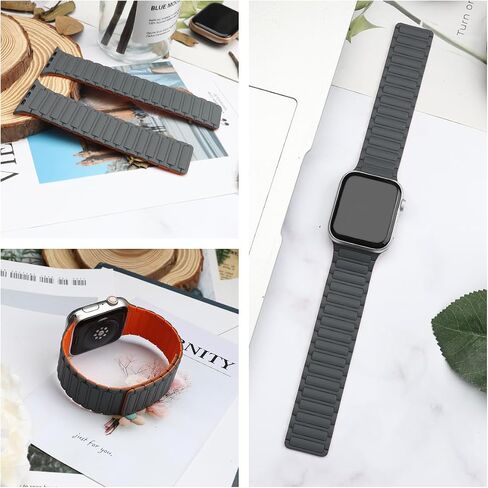 Watch Bandband Magnetic متوافق مع Apple Watch Band 49mm 46mm 45mm 44mm 42mm 41mm 41mm 40mm 38mm silicone rectband strong Magnet Link for iWatch Ultra 2 Series 10/9/8/7/6/4 SE SE2 in Saudi Arabia