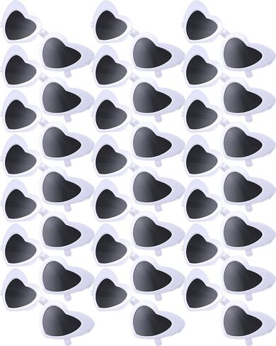 24 Pairs Black Bachelorette Sunglasses Heart Sunglasses Retro Heart Shaped Eyewear Vintage Cat Style Glasses for Women Girls Bridesmaid Wedding Bachelorette Party in Kuwait