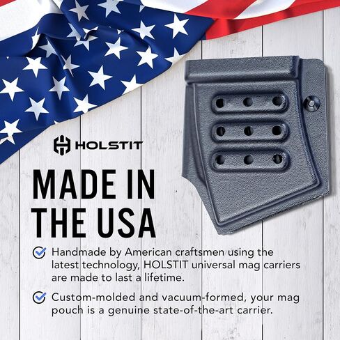 Mag Carrier for Guns - مصنوعة يدويًا في ولاية كارولينا الشمالية - Kydex Mag Holster لحقيبة AK OWB Mag مع مقطع Tek -Lok - حامل ماج واحد - إكسسوارات السلاح للرجال والنساء in Saudi Arabia