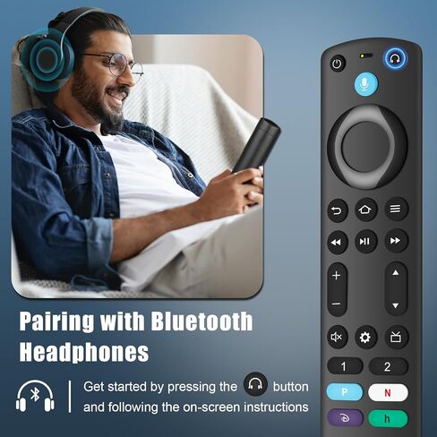 Remote Control Replacement for AMZ Fire Smart TV Stick/Cube/Lite/4K and for Insignia-Toshiba-Pioneer-Smart TVs with Voice Function in Kuwait