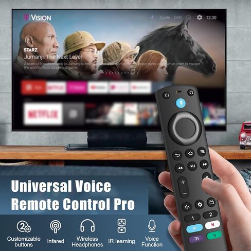 Remote Control Replacement for AMZ Fire Smart TV Stick/Cube/Lite/4K and for Insignia-Toshiba-Pioneer-Smart TVs with Voice Function in Kuwait