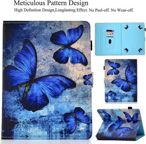 Universal 7.0 Inch Tablet Case, Artyond Folio Stand with Card Slots Case for Samsung Galaxy Tab 7.0,Kindle Paperwhite 6.8,Kindle HDX7,LG G Pad 7.0,and More Android 7.0 inch Tablet, Retro Butterfly in Kuwait
