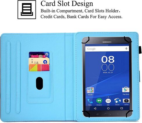 Universal 7.0 Inch Tablet Case, Artyond Folio Stand with Card Slots Case for Samsung Galaxy Tab 7.0,Kindle Paperwhite 6.8,Kindle HDX7,LG G Pad 7.0,and More Android 7.0 inch Tablet, Retro Butterfly in Kuwait