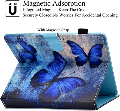 Universal 7.0 Inch Tablet Case, Artyond Folio Stand with Card Slots Case for Samsung Galaxy Tab 7.0,Kindle Paperwhite 6.8,Kindle HDX7,LG G Pad 7.0,and More Android 7.0 inch Tablet, Retro Butterfly in Kuwait