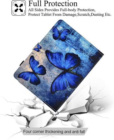 Universal 7.0 Inch Tablet Case, Artyond Folio Stand with Card Slots Case for Samsung Galaxy Tab 7.0,Kindle Paperwhite 6.8,Kindle HDX7,LG G Pad 7.0,and More Android 7.0 inch Tablet, Retro Butterfly in Kuwait