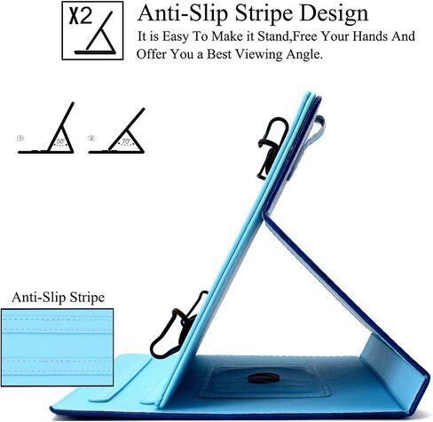 Universal 7.0 Inch Tablet Case, Artyond Folio Stand with Card Slots Case for Samsung Galaxy Tab 7.0,Kindle Paperwhite 6.8,Kindle HDX7,LG G Pad 7.0,and More Android 7.0 inch Tablet, Retro Butterfly in Kuwait