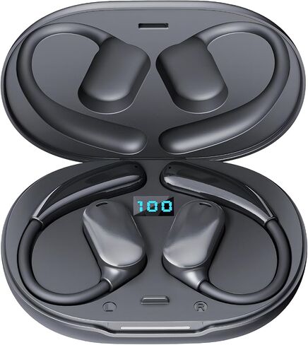 Openego True Wireless Open Open Headones ، Bluetooth 5.3 Loylely Earbuds with MIC ، LED Divan in Saudi Arabia