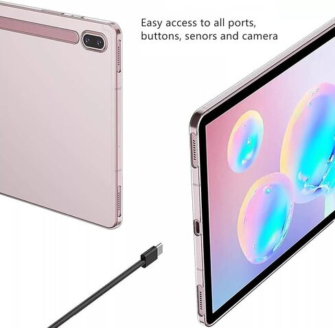 ICOVERCASE متوافق مع Samsung Galaxy Tab S7 Fe (2021) 12.4 بوصة SM-T730/T733/T736/T738 ، حالة الغطاء الخلفي الخفيف الشفاف الناعم (CLEAR CLEAR) in Kuwait