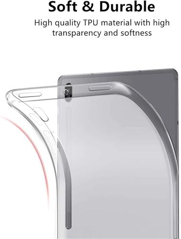 ICOVERCASE متوافق مع Samsung Galaxy Tab S7 Fe (2021) 12.4 بوصة SM-T730/T733/T736/T738 ، حالة الغطاء الخلفي الخفيف الشفاف الناعم (CLEAR CLEAR) in Kuwait