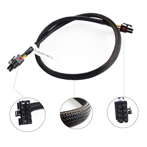 كبل الطاقة حتى الآن ، كابل محول الطاقة 10 (دبوس) إلى 8 (دبوس) لـ HP DL380 G8 DL380 G9 و NVIDIA K80 M40 M60 P40 P100 PCIE GPU ، طول الكابل 35 سم/1.15 قدم in Kuwait