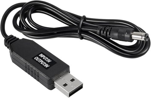 4pcs DC 5V to DC 9V USB Voltage Step Up Converter Cable Power Supply USB Cable with 5.5x2.1mm DC Connect Male 1M for WiFi Router Mini Fan Speaker 3.2ft in Kuwait