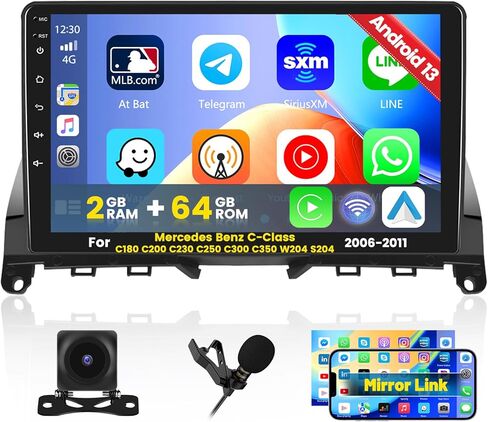 Roinvou [2G+64G] Radio لـ Mercedes Benz C-Class C180 C200 C230 C300 C300 in Kuwait