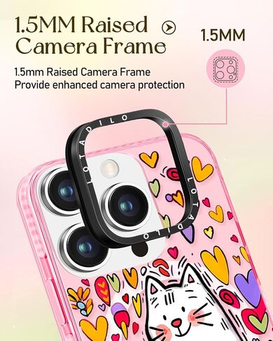 for iPhone 15 Pro Max Case for Women - Cute Kawaii Design Girls Compatible with Magsafe Magnetic Ring Holder Stand Blue Flower Phone Covers Aesthetic Girly TPU Funda for 15 Pro Max in Kuwait