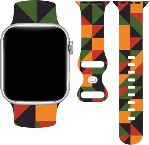 BLM Watch Band متوافق مع Apple Watch 38/40/41/42/44/45/49 مم ، استبدال حزام السيليكون معصم لجميع السلاسل in Kuwait