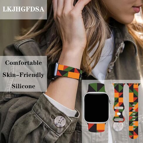 BLM Watch Band متوافق مع Apple Watch 38/40/41/42/44/45/49 مم ، استبدال حزام السيليكون معصم لجميع السلاسل in Kuwait
