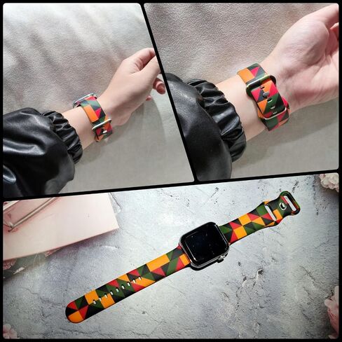 BLM Watch Band متوافق مع Apple Watch 38/40/41/42/44/45/49 مم ، استبدال حزام السيليكون معصم لجميع السلاسل in Kuwait