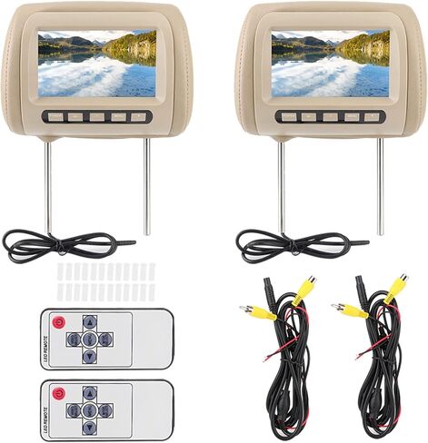 شاشات مسند DVD DVD 2 شاشات ، 2pcs Universal 7 في HD Car Headrest Video Player in Kuwait