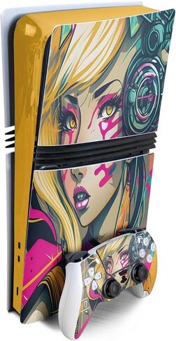 Gaming Skin Compatible with Sony PlayStation 5 PS5 Pro Console - Retro Gamer 4 - Premium 3M Vinyl Protective Wrap Decal Cover - Easy to Apply | Crafted in The USA by MightySkins in Saudi Arabia