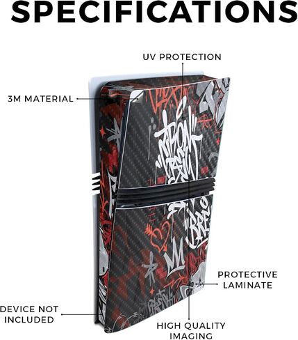 Glossy Glitter Gaming Skin متوافقة مع محرك أقراص Sony لأجهزة PS5 الرقمية - العلامة الحمراء - قسط 3M فينيل وافرة لالتصاق الغلاف - من السهل تطبيق | مصنوع في الولايات المتحدة الأمريكية من قبل Mayyskins in Kuwait