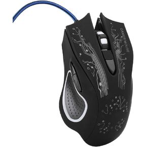 Zyyini Gaming Mouse, X11 USB Wired Mouse with LED Luminous, 6 Key Home Office Gaming Universal Mouse, for PC Computer Laptop - Plug & Play (Black)