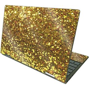 MightySkins Glossy Glitter Skin Compatible with HP Envy x360 13" (2021) - Gold Dazzle | Protective Durable High-Gloss Glitter Finish | Easy to Apply and Change Styles | Made in The USA
