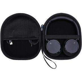 Carrying Case Compatible with Sony WH-1000XM4, WH-CH720N, WH-1000XM5, WH-CH520, ULT WEAR, WHCH710N, WH-CH510 Headphones, Travel Black Hard Shell by DR·AMIU