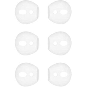 Fit in Case AirPods Eartips Covers Anti-Slip Earuds Cover Silicone Compatible with AirPods 2 & AirPods 1 or EarPods 【 Fit in The Charging Case 】 3 Pairs White