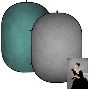 Kate Pop up Backdrop Gray Collapsible Backdrops for Photography Studio Portable Backdrop for Headshot, 5x6.5ft
