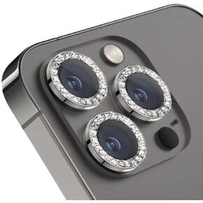 3 Pieces Camera Protector for iPhone 14 Pro/14 ProMax Lens Protector with Rhinestones