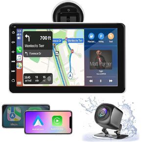 تم ترقيته Carplay المحمولة ، وشاشة لمس IPS 7 بوصة ، و Carplay و Android Auto ، ومستقبل راديو السيارات مع Bluetooth ، ووصلة المرآة ، و FM جهاز إرسال ، وكاميرا احتياطية ، و AUX/USB/TF ، و Cars Trucks Suvs Pickups RVS