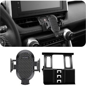 Car Phone Holder Fits for Toyota RAV4 2019-2024 Accessories,Thick Cases Friendly,Cell Phone Mount for 4.7-7 in Phones,360 Degree Rotation,Easy to Install