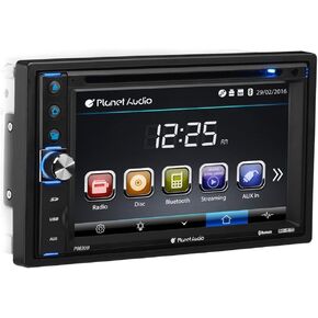Planet Audio P9630B Car DVD Player - Double Din, Bluetooth Audio and Hands-Free Calling, 6.2 Inch LCD Touchscreen Monitor, MP3 Player, CD, DVD, WMA, USB, SD, AUX In, AM/FM Radio Receiver