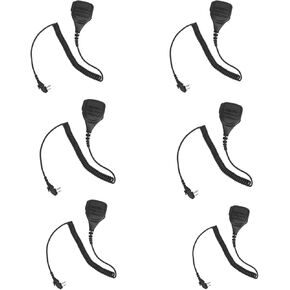 Radio Hand Microphone Walkie Talkie Handheld Speaker Mic with 3.5mm Audio Jack Compatible for Hyt Hytera bd502i bd402i pd402i pd562i pd502i(6Pack,Black,Wired)